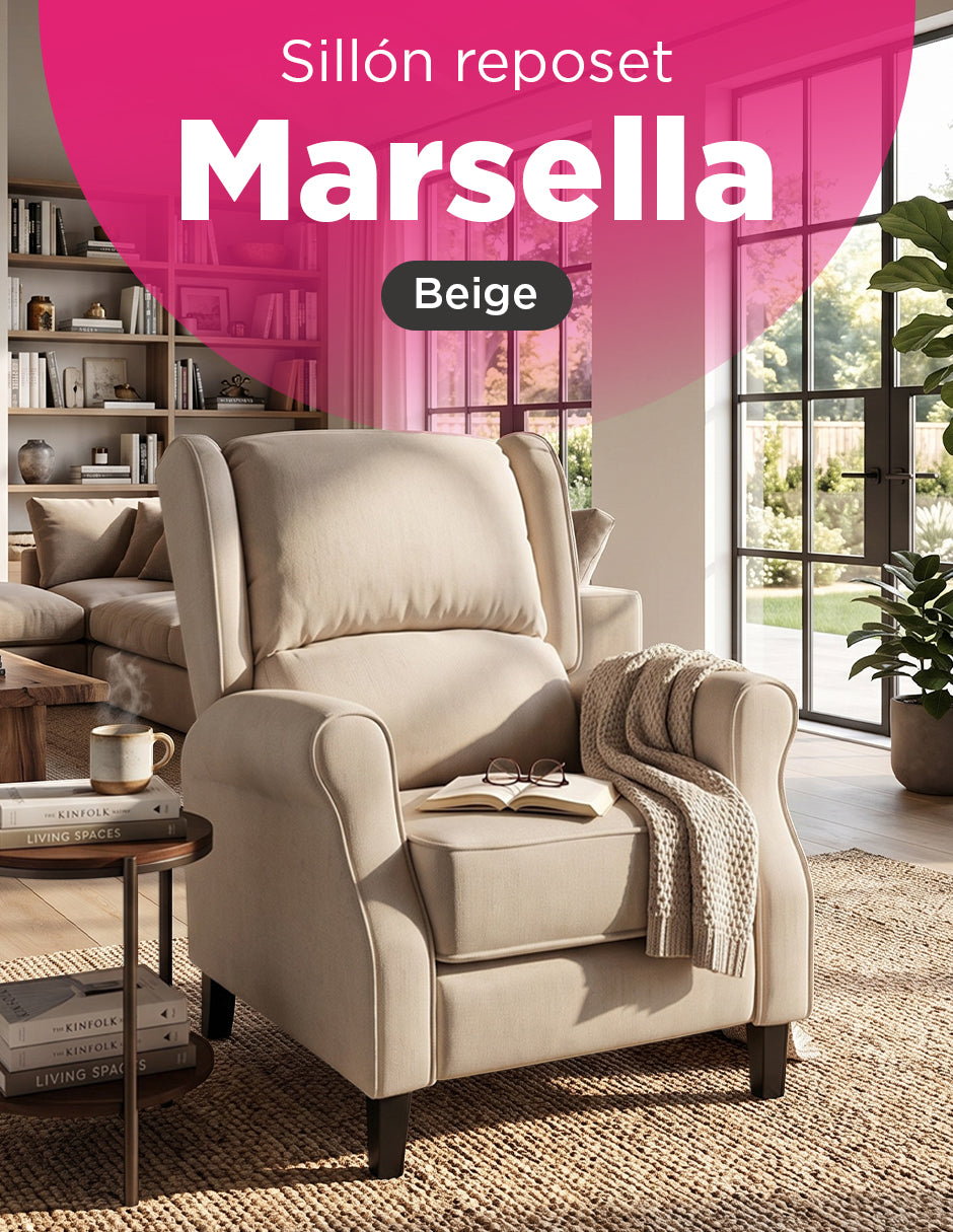 Sillón Reposet Marsella Beige