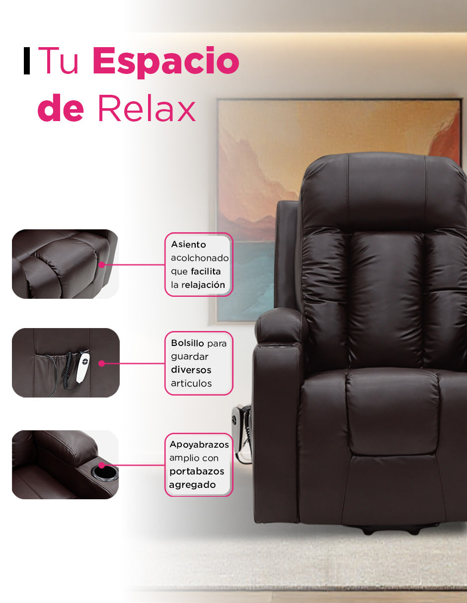 Sillón Reposet Napoli Café Eléctrico 4