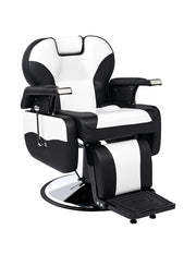 Sillón de Barbería Roma Bicolor Blanco con Negro