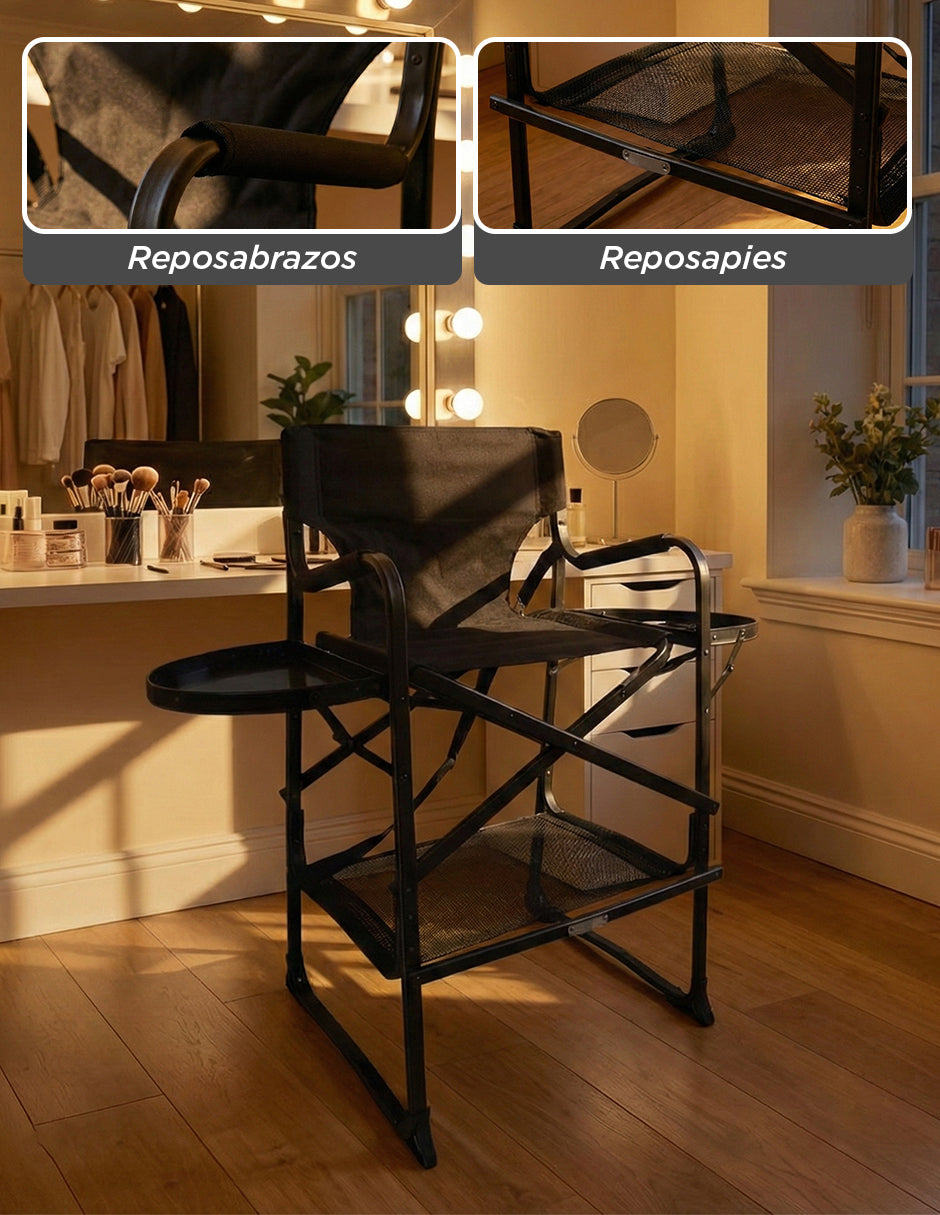 Silla De Director Premium Con Bandejas