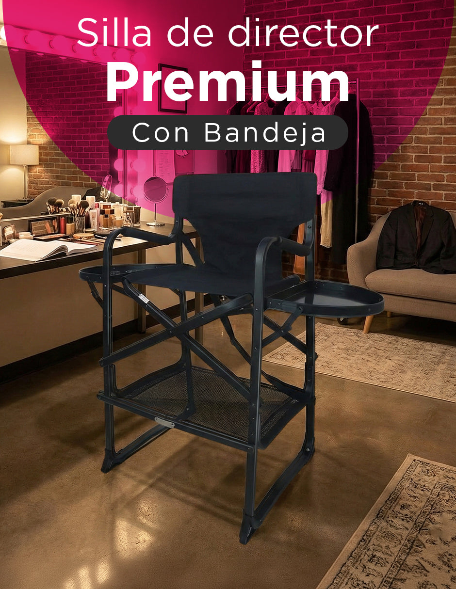 Silla De Director Premium Con Bandejas