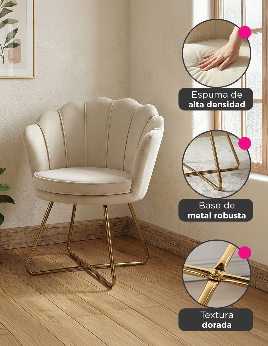 Silla De Hogar Concha Cadiz Blanca