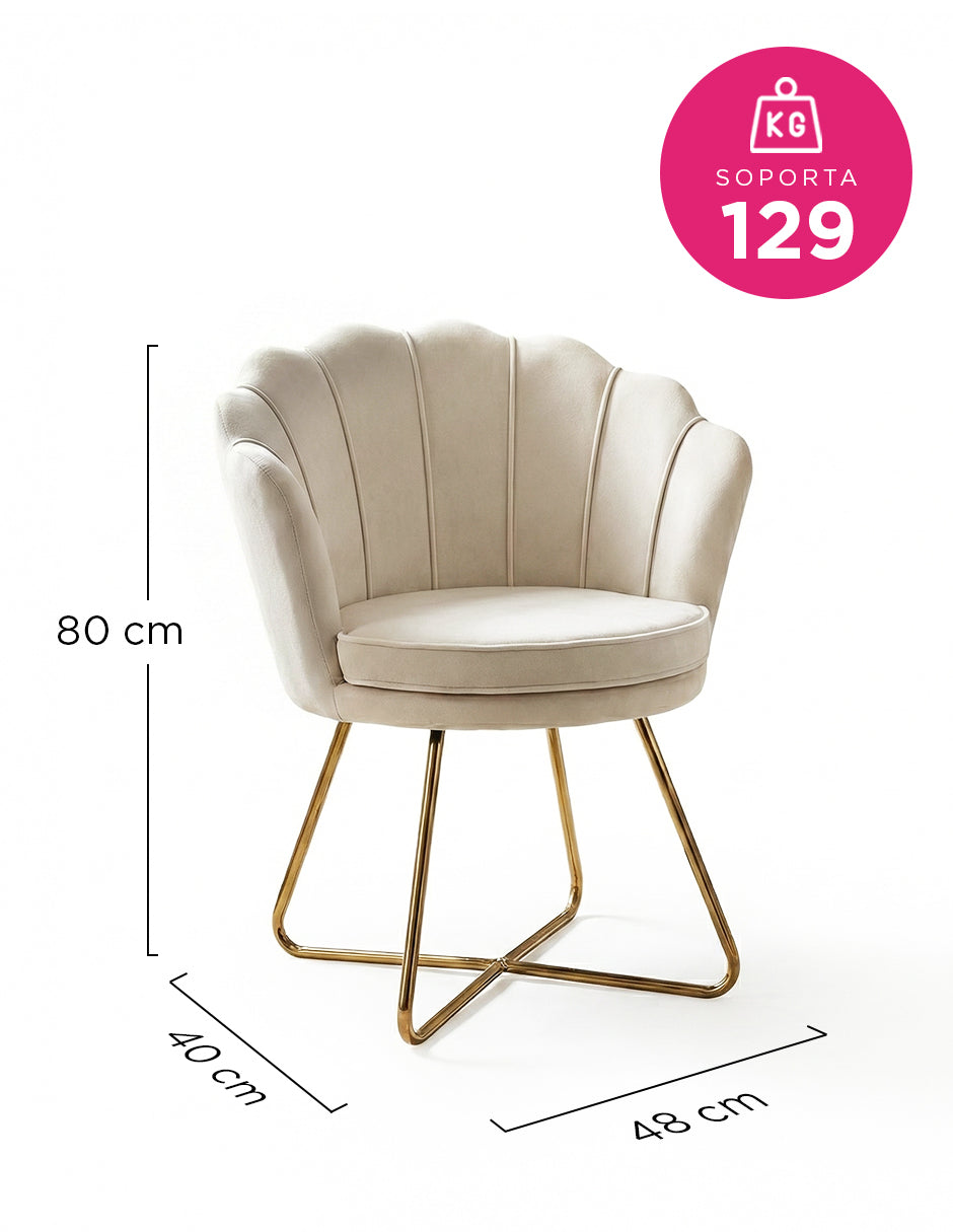 Silla De Hogar Concha Cadiz Blanca