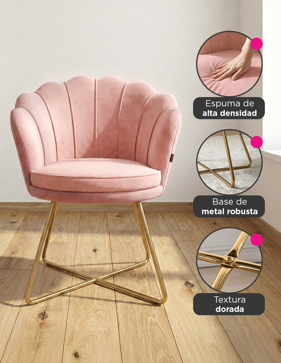 Silla De Hogar Concha Cadiz Rosa