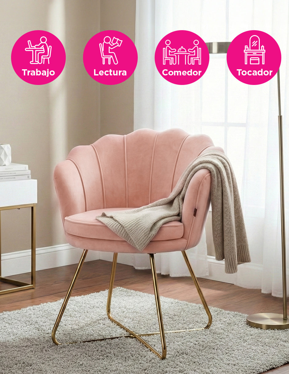 Silla De Hogar Concha Cadiz Rosa