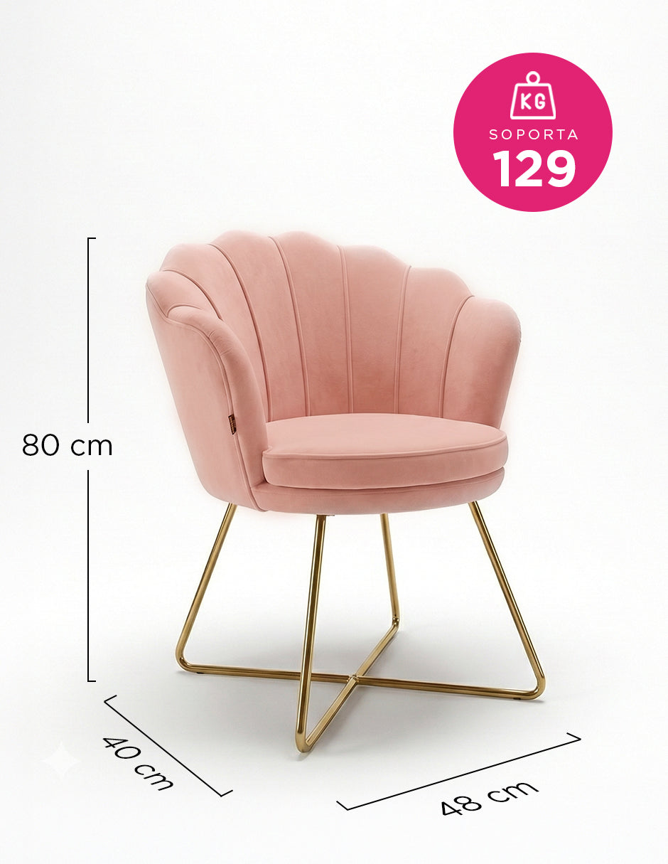 Silla De Hogar Concha Cadiz Rosa
