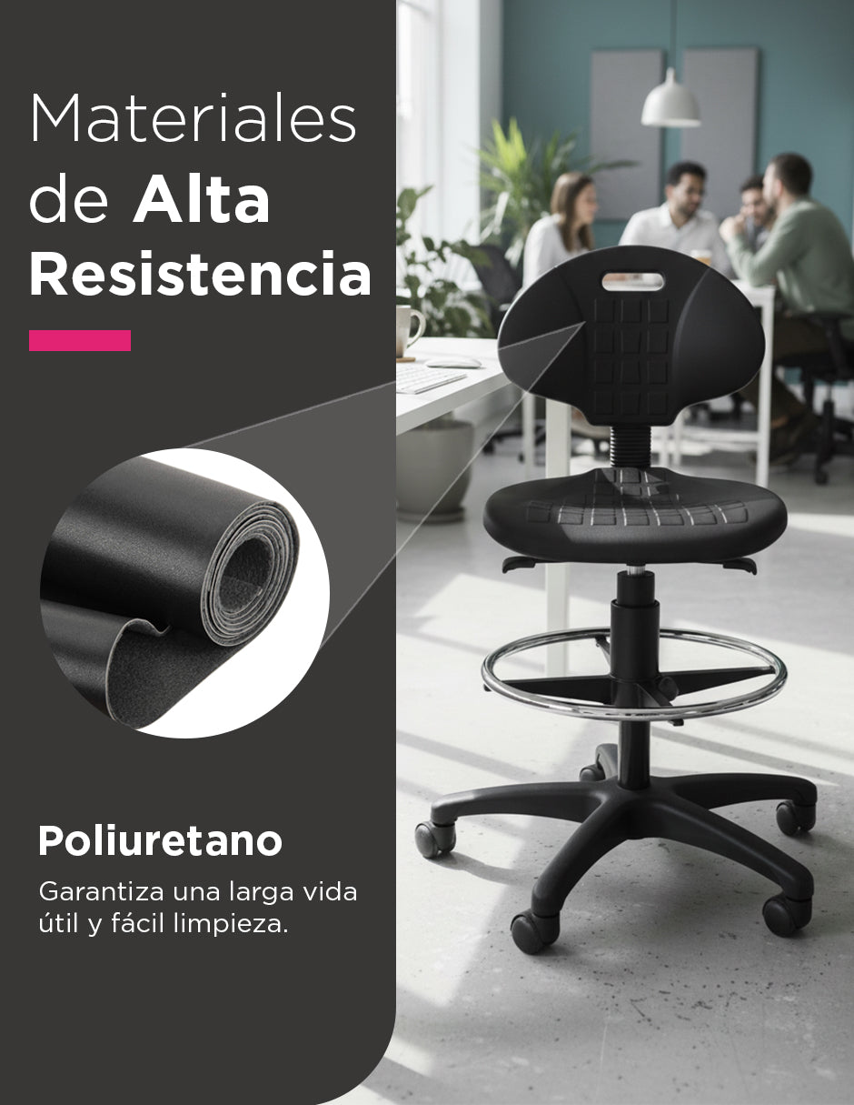 Silla De Oficina Cajero  Recepción Merak Negro