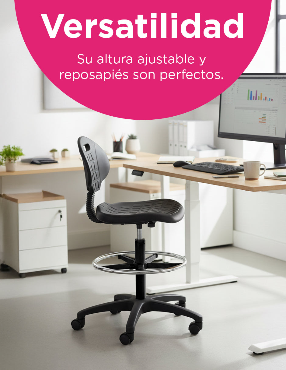 Silla De Oficina Cajero  Recepción Merak Negro