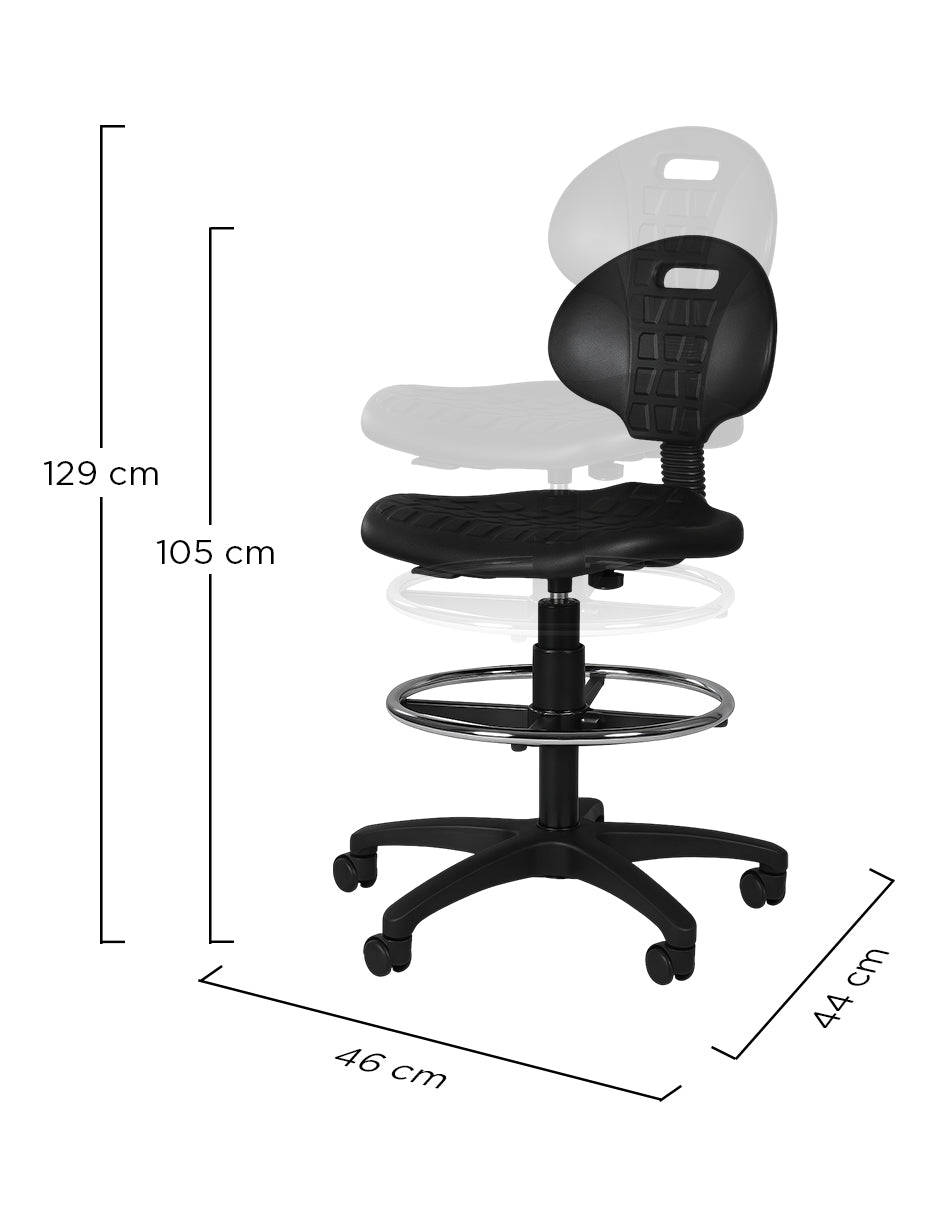 Silla De Oficina Cajero  Recepción Merak Negro