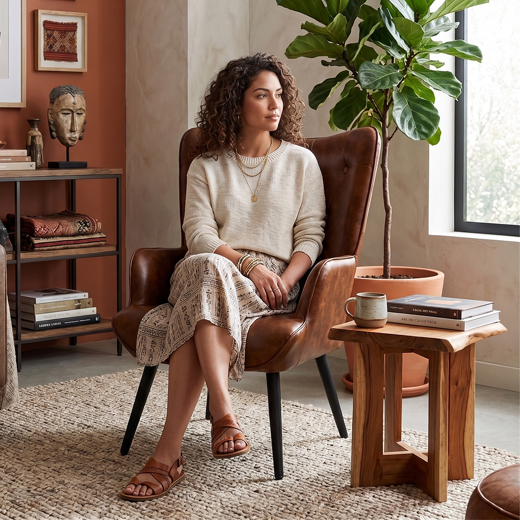 Silla Elegante Para Salacomedor Zamora Vinipiel Café
