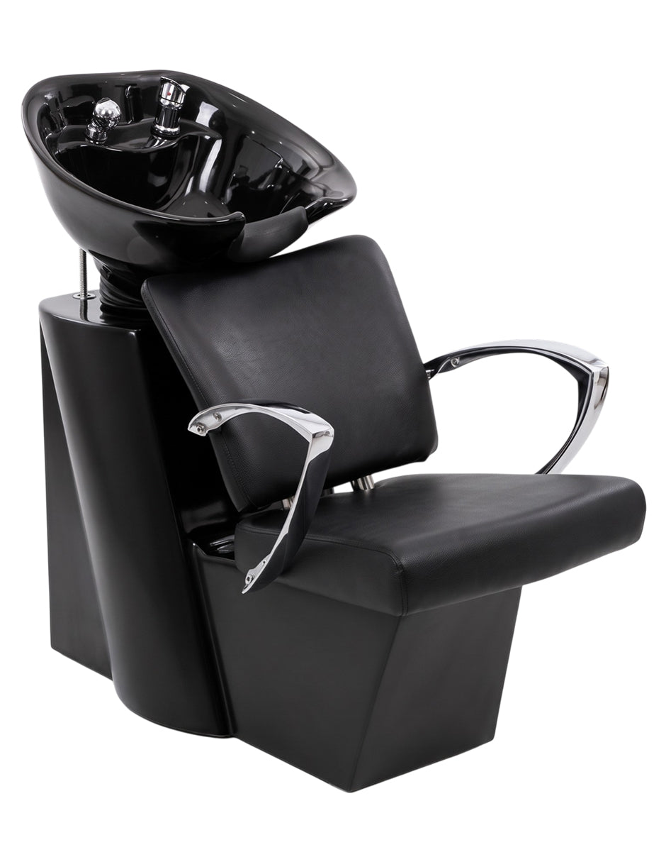 Silla Lavacabeza Catania de Cerámica Negro Estética Salón Belleza Profesional: Lujo en Cerámica y Ergonomía de Alta Densidad