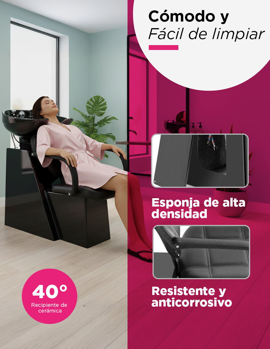 Silla Lavacabezas Atia Negro