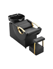 Silla Lavacabezas Saloni Negro-Dorado