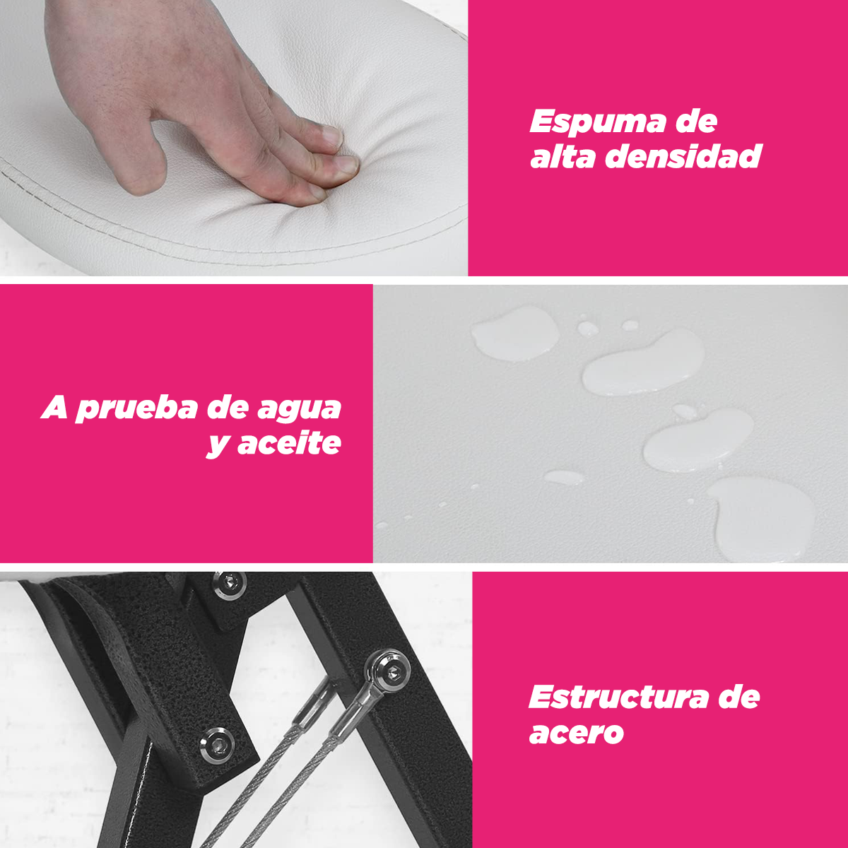 Silla de Masaje Plegable Portátil Shiatsu Blanco Soporta 150kg con Bolsa de Transporte