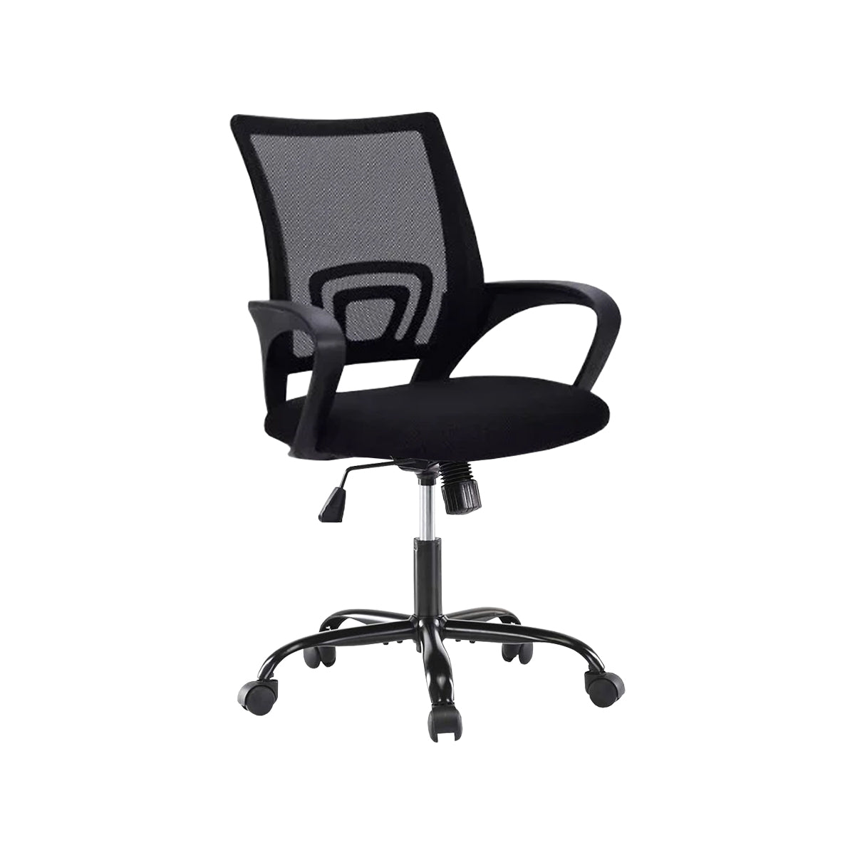 Silla de Oficina Ejecutiva Carson Negra Ergonomica con Malla Transpirable Mesh, Altura Ajustable y Base Giratoria
