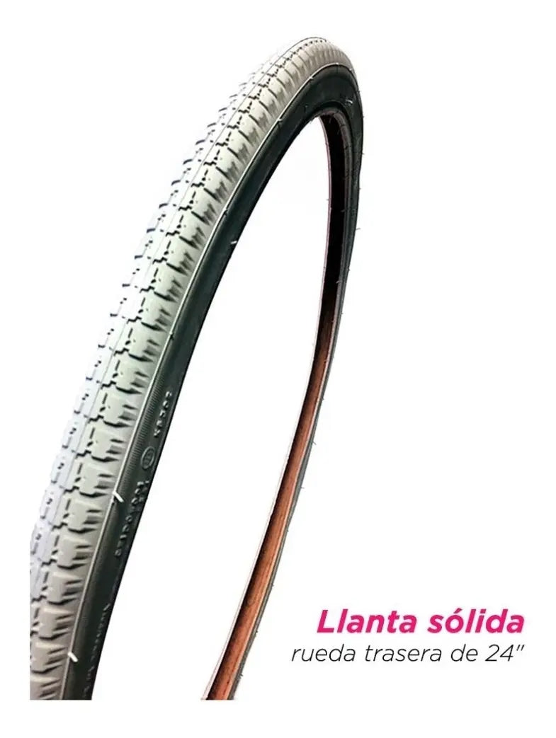 Silla de Ruedas Sólida Plegable Marson de Acero Ligera en Color Negro con Frenos de Autobloqueo 18 Pulgadas