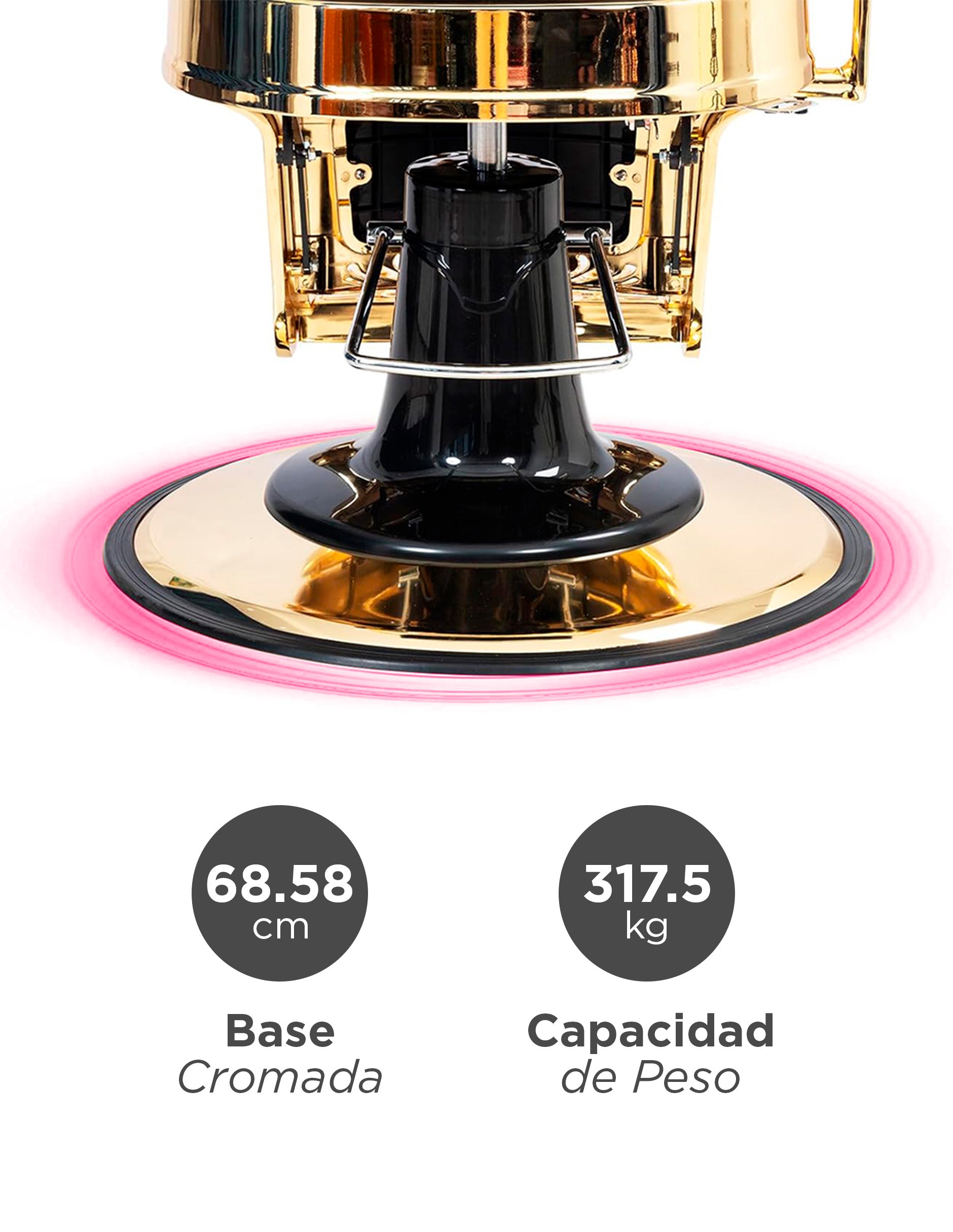 Sillon Barberia Volterra Negro Gold