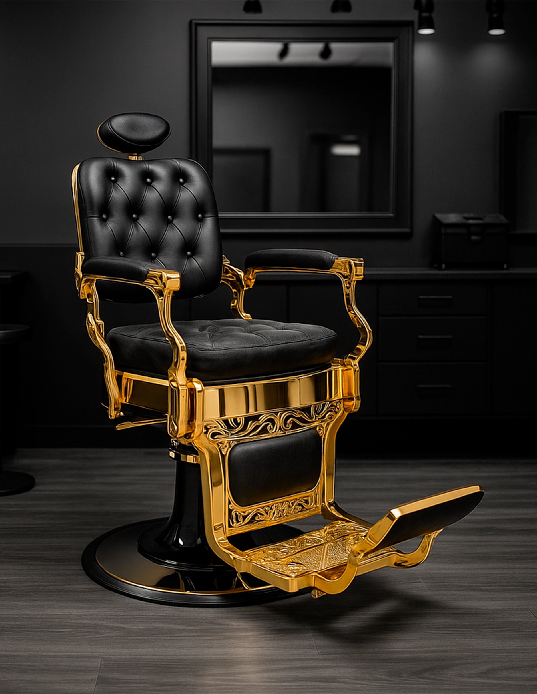Sillon Barberia Volterra Negro Gold