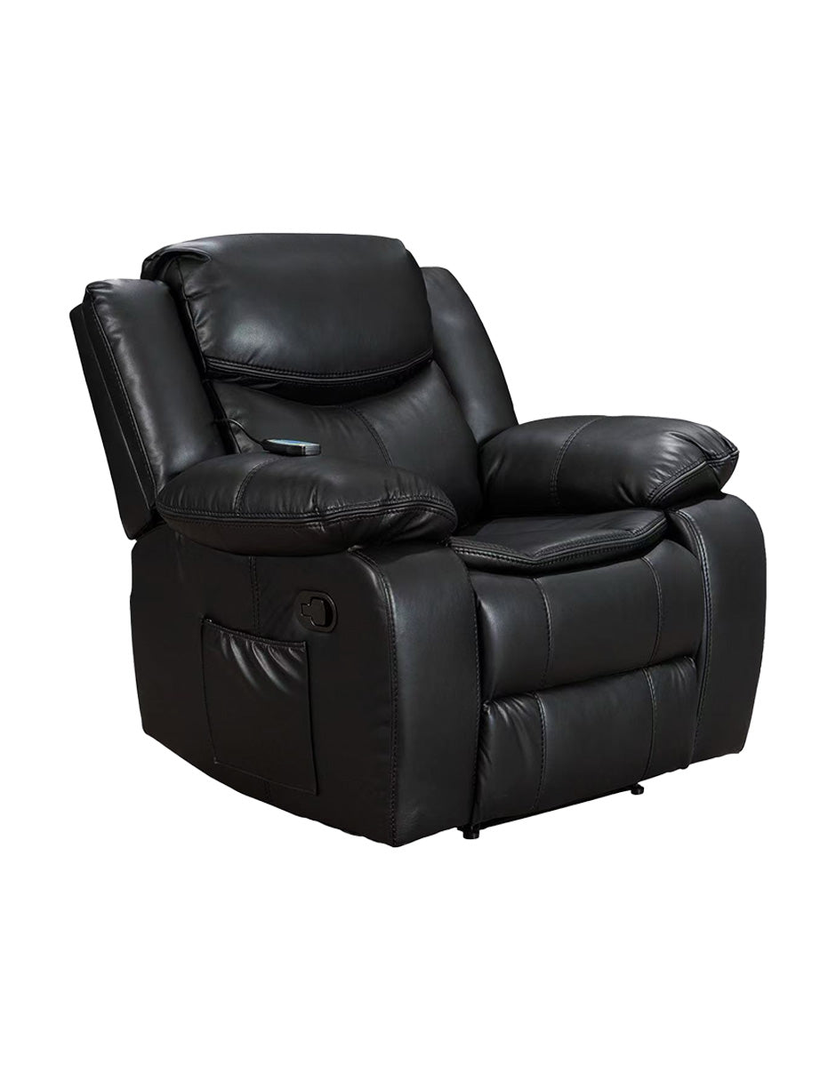 Sillón Burgo, Reclinable, Eléctrico con Masaje y Calor Negro
