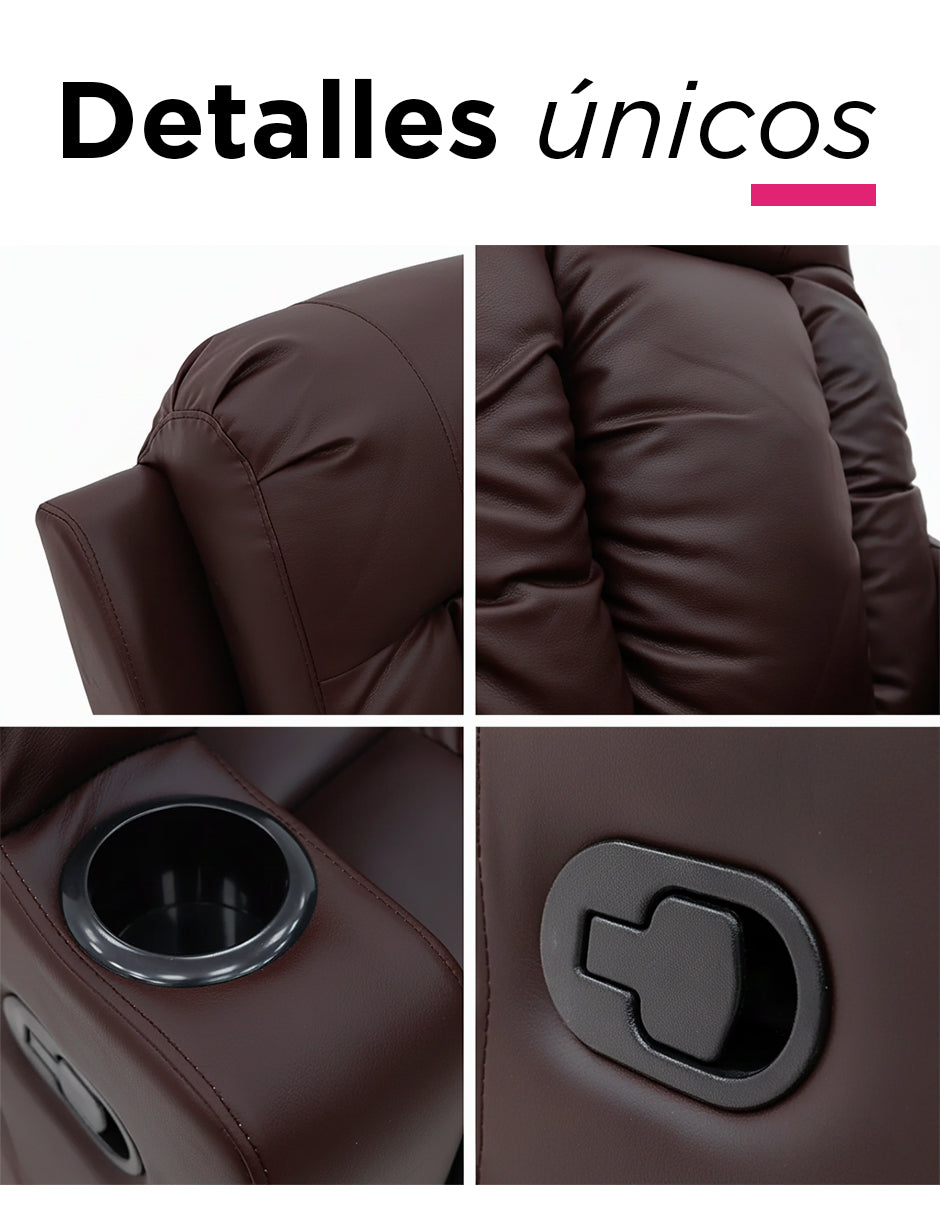 Sillón Reposet Manual Reclinable Napoli Con Portavasos