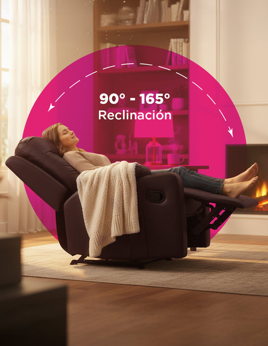 Sillón Reposet Manual Reclinable Napoli Con Portavasos