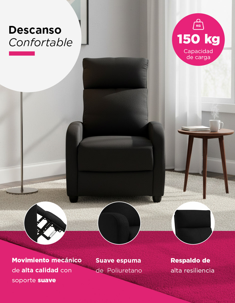 Sillon Reposet Manual Torino Negro