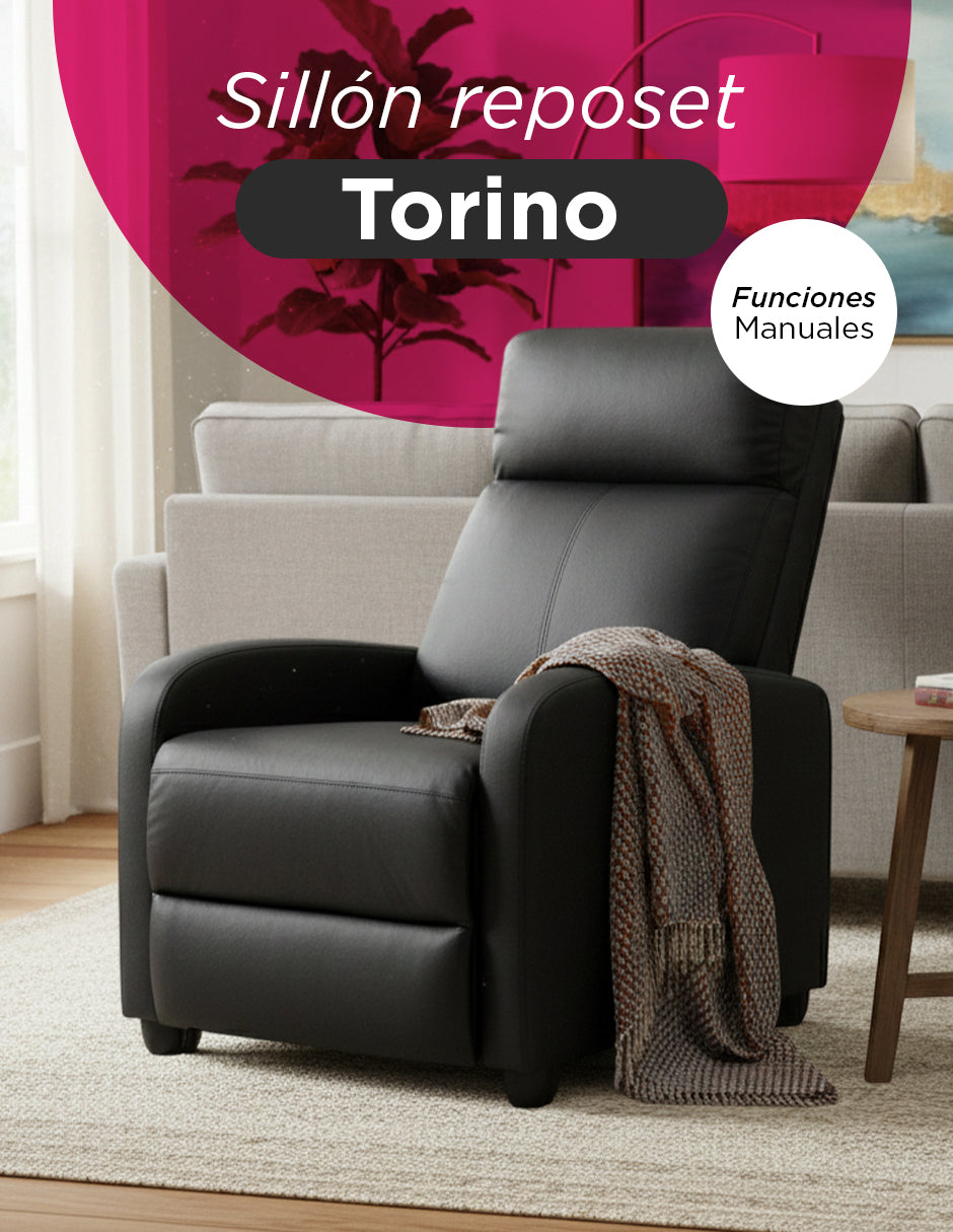 Sillon Reposet Manual Torino Negro