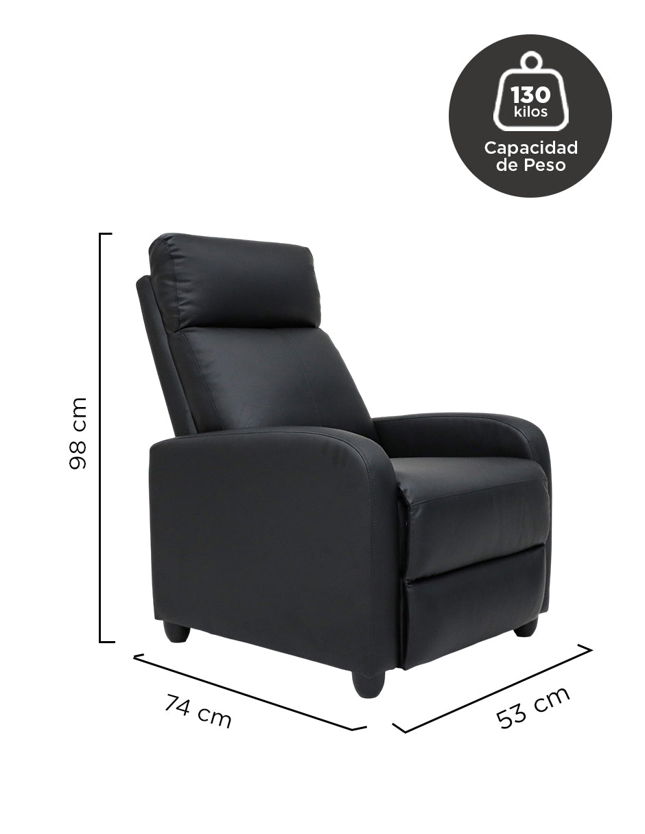 Sillon Reposet Manual Torino Negro