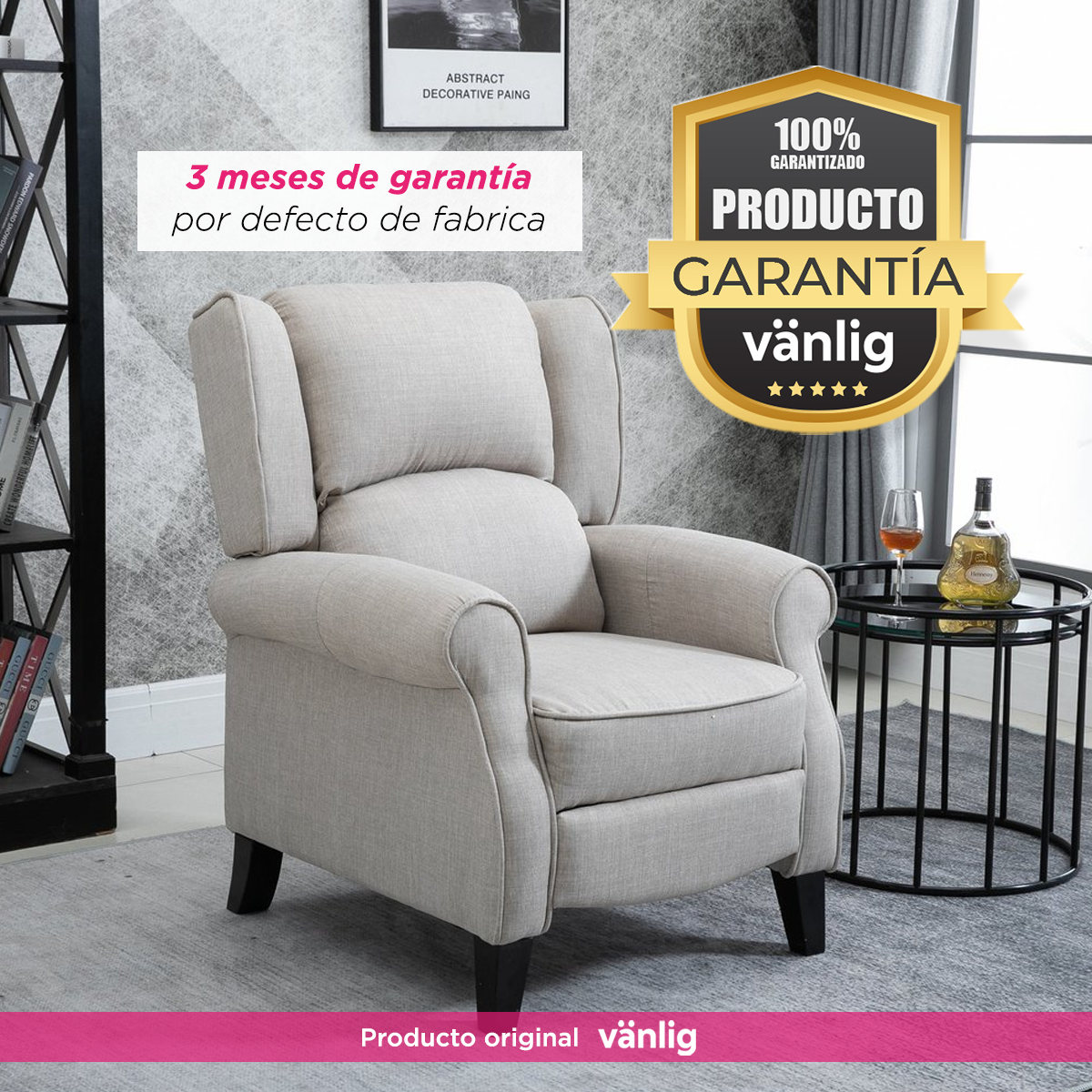 Sillón Reposet Marsella Beige