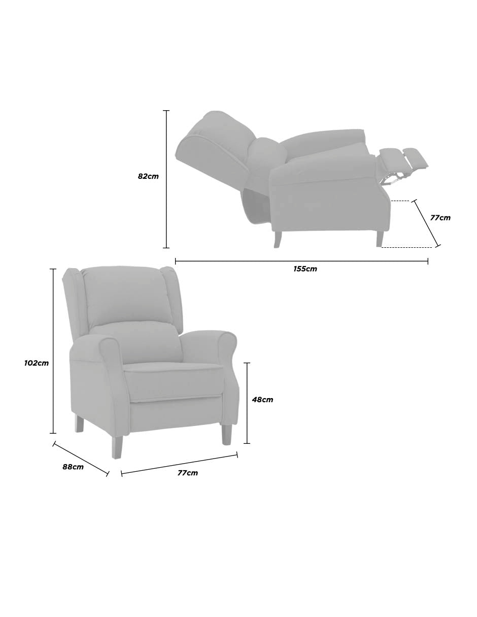 Sillon Reposet Marsella Gris