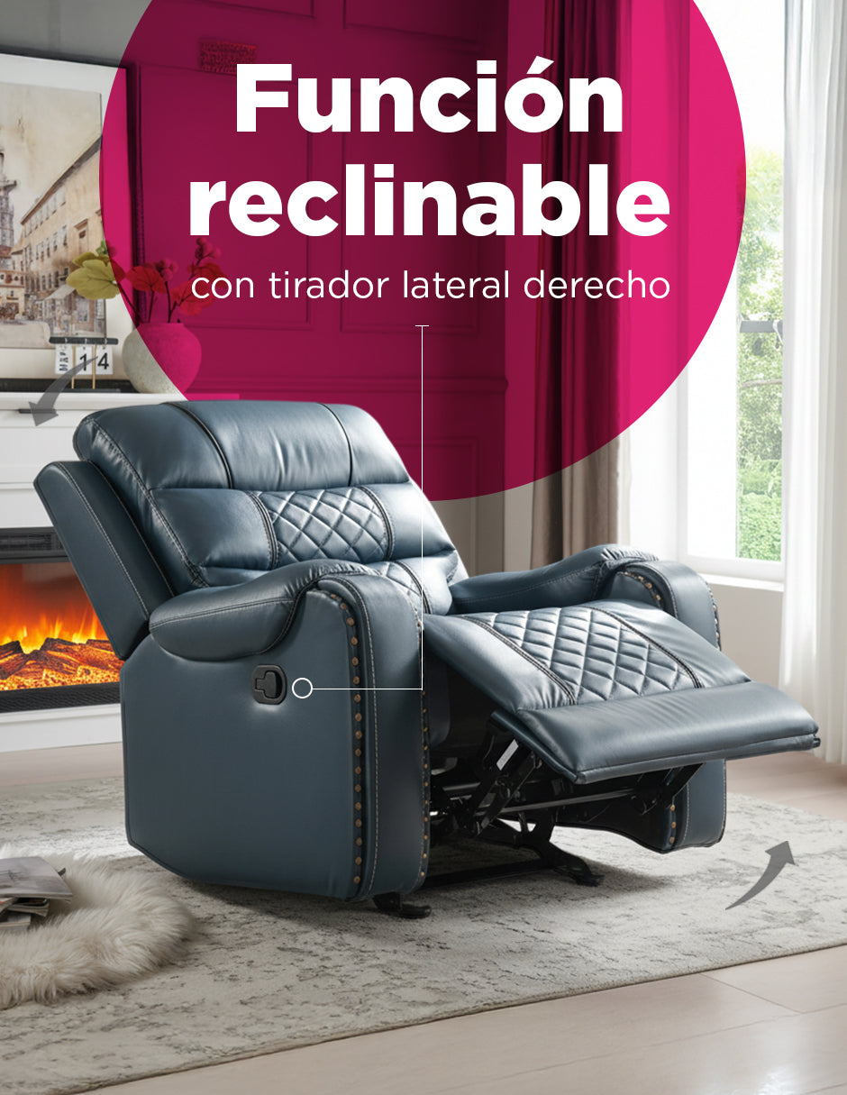 Sillon Reposet Reclinable  Manual Hamelin Azul