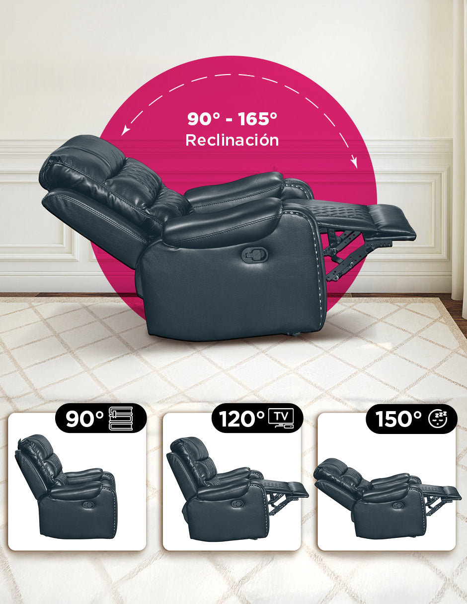 Sillon Reposet Reclinable  Manual Hamelin Azul