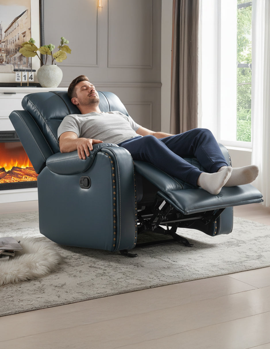 Sillon Reposet Reclinable  Manual Hamelin Azul