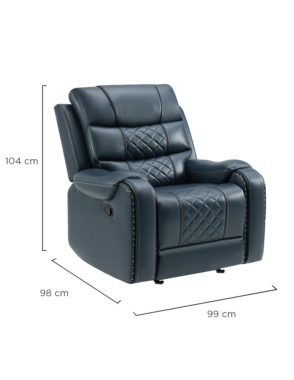 Sillon Reposet Reclinable  Manual Hamelin Azul