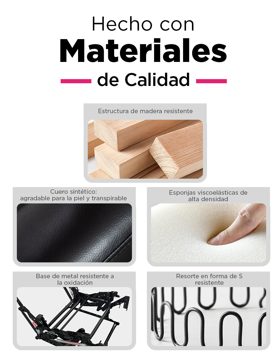 Sillon Reposet Reclinable Manual Hamelin Negro