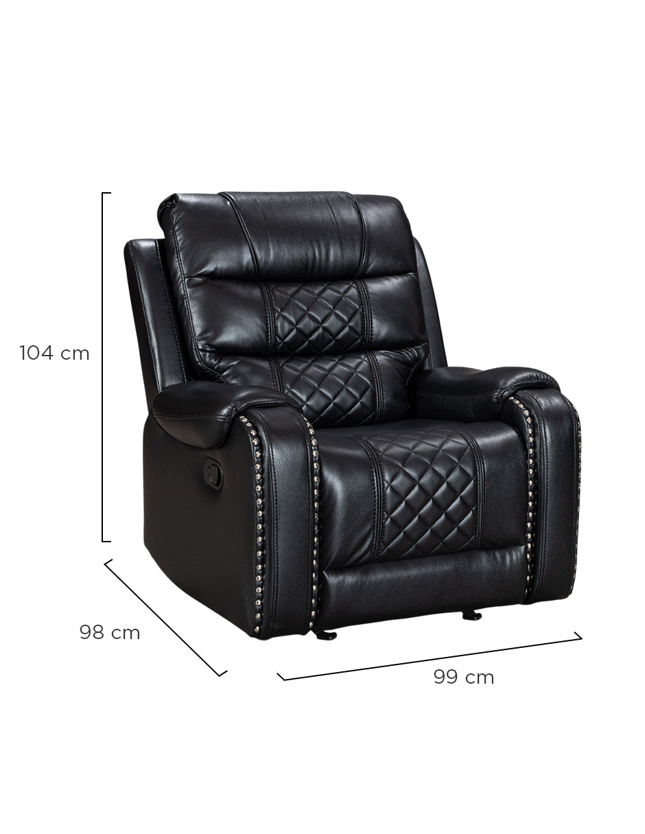 Sillon Reposet Reclinable Manual Hamelin Negro
