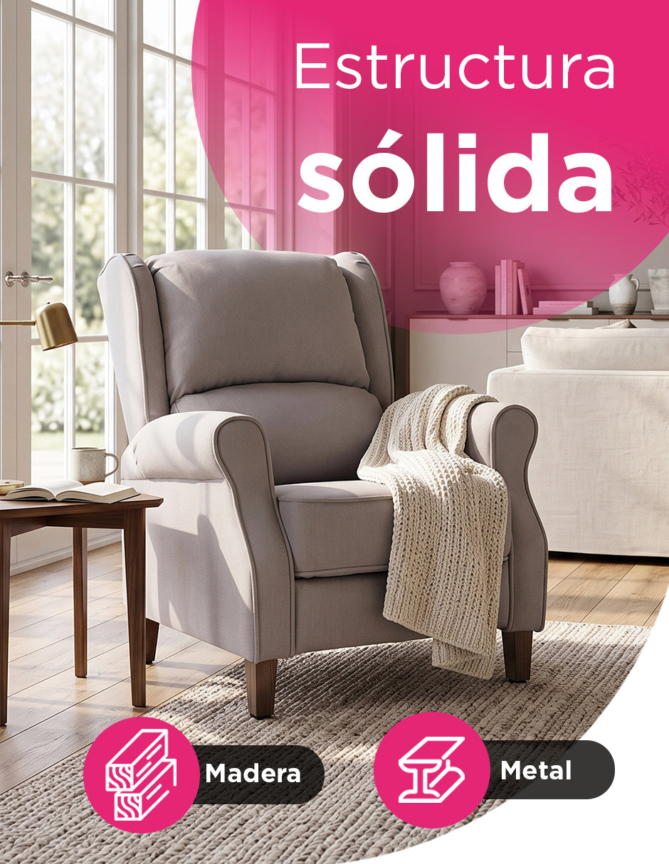 Sillon Reposet Reclinable Marsella Gris