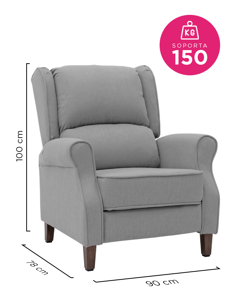 Sillon Reposet Reclinable Marsella Gris