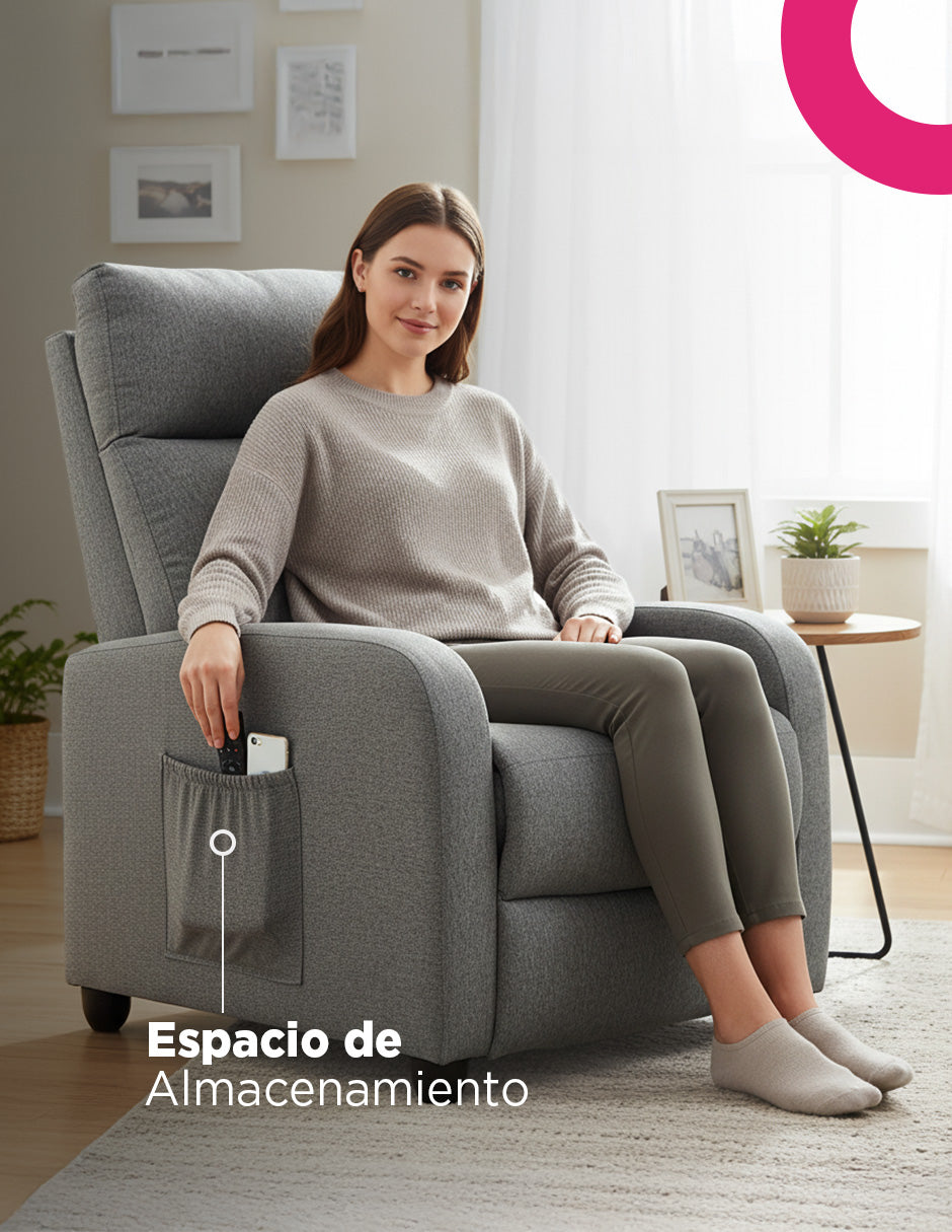 Sillon Reposet Torino Gris Vanlig