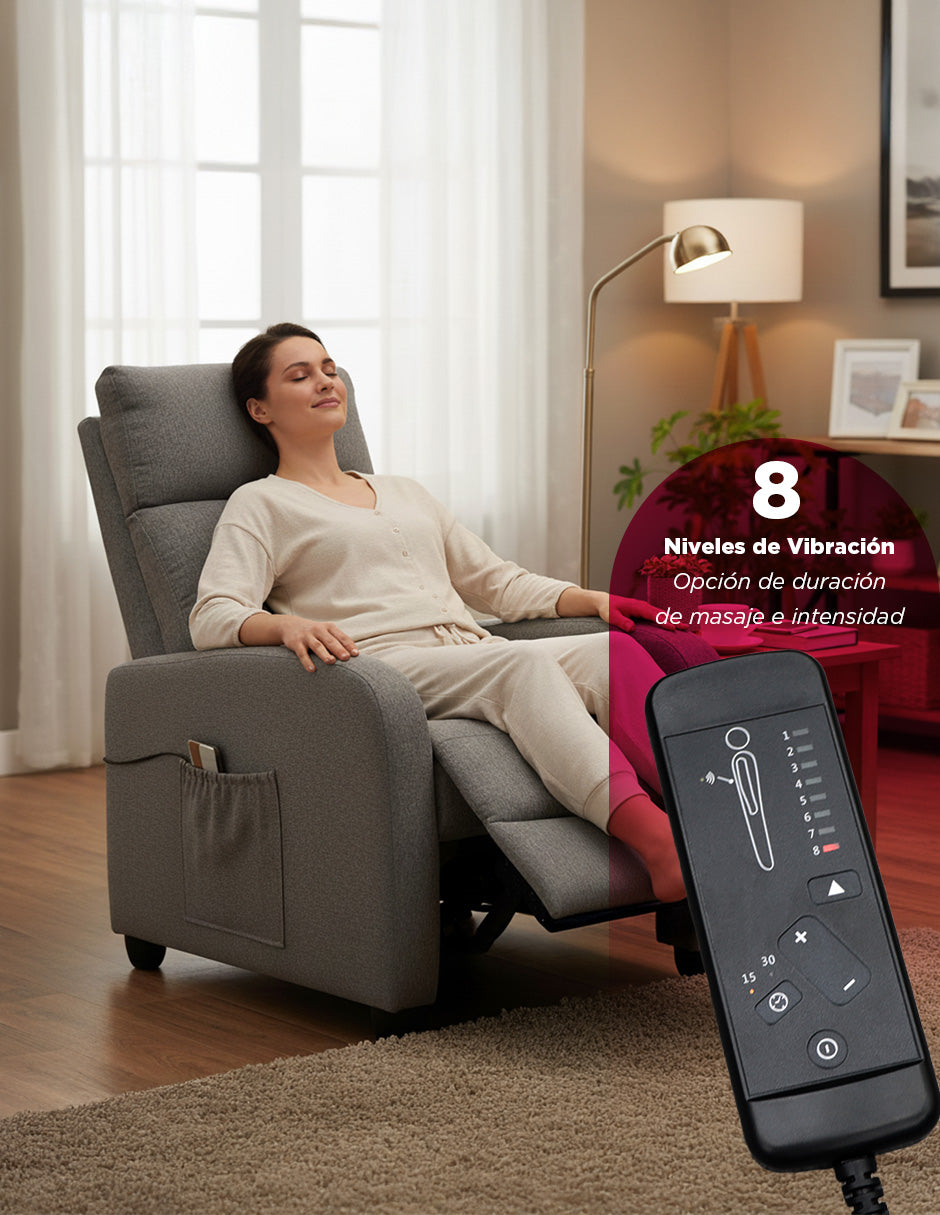 Sillon Reposet Torino Gris Vanlig