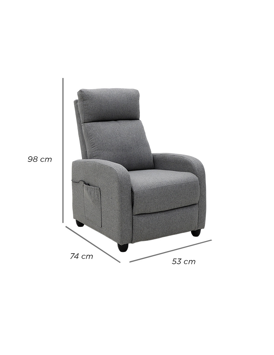Sillon Reposet Torino Gris Vanlig