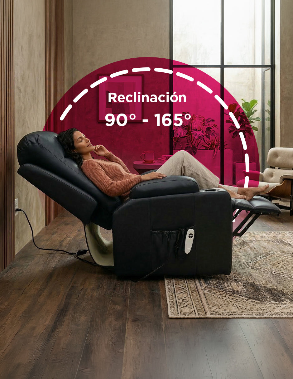 Sillón Reposet Napoli Negro Electrico