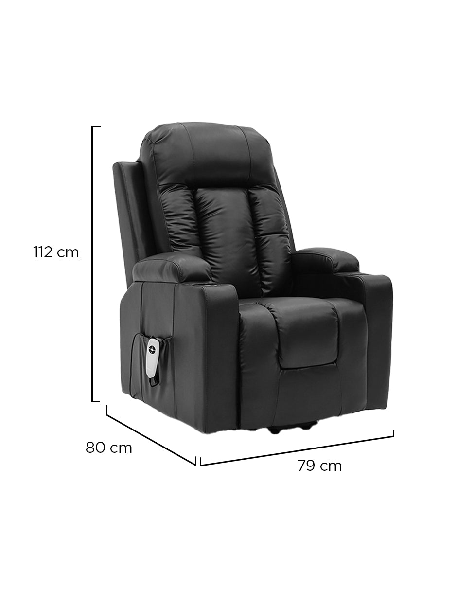 Sillón Reposet Napoli Negro Electrico