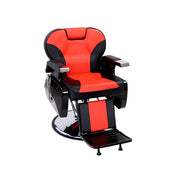 Sillón barbería Roma Premium Bicolor Rojo con Negro