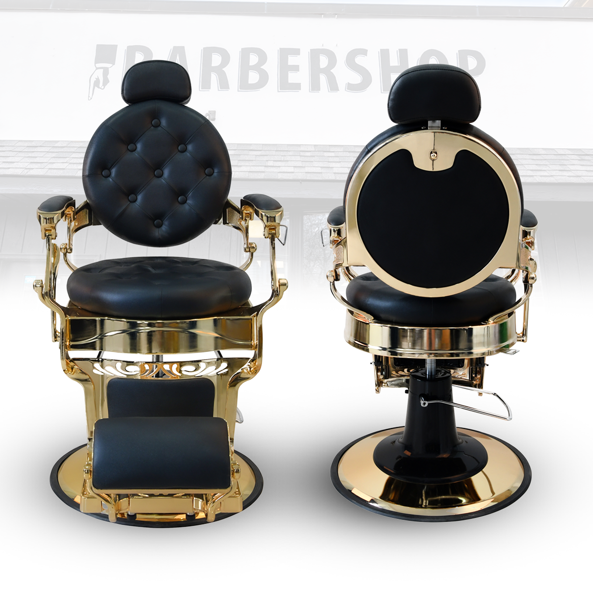 Sillón Barbería Bérgamo Dorado
