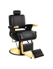 Sillón de Barbería Brescia Negro Gold Clásico