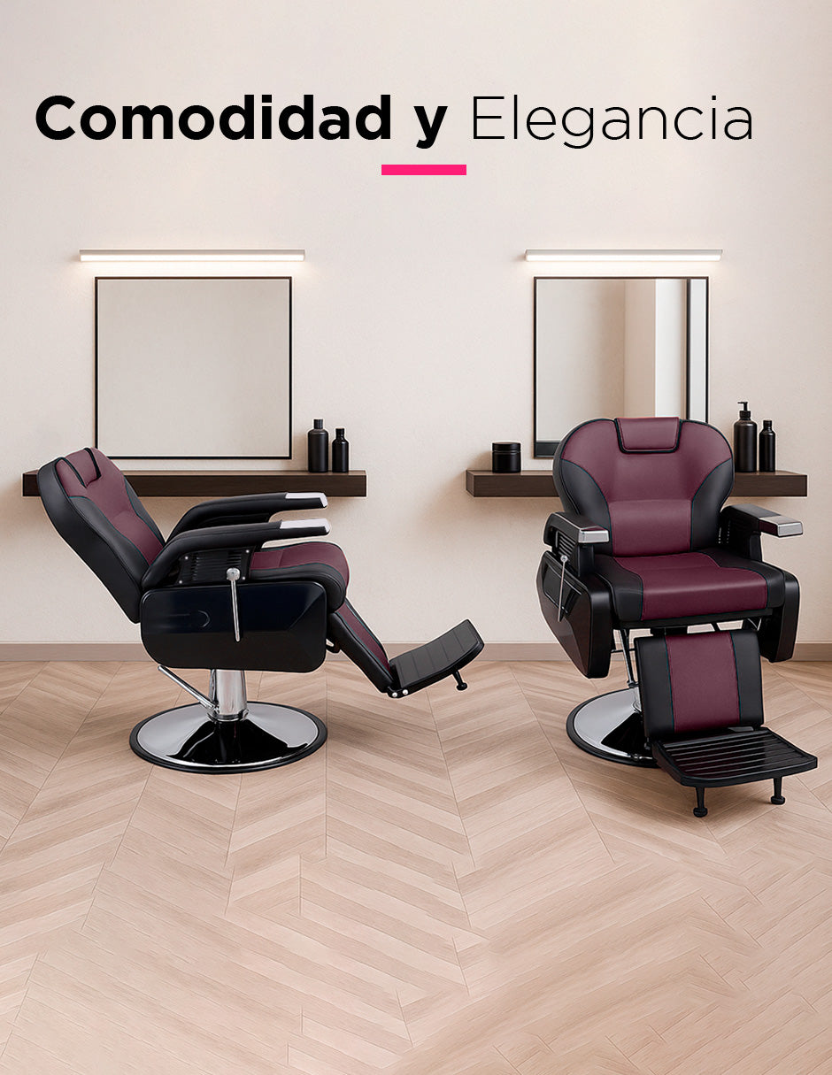 Sillon de Barberia Roma Cafe Uso Rudo