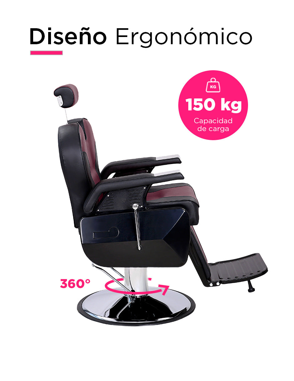 Sillon de Barberia Roma Cafe Uso Rudo