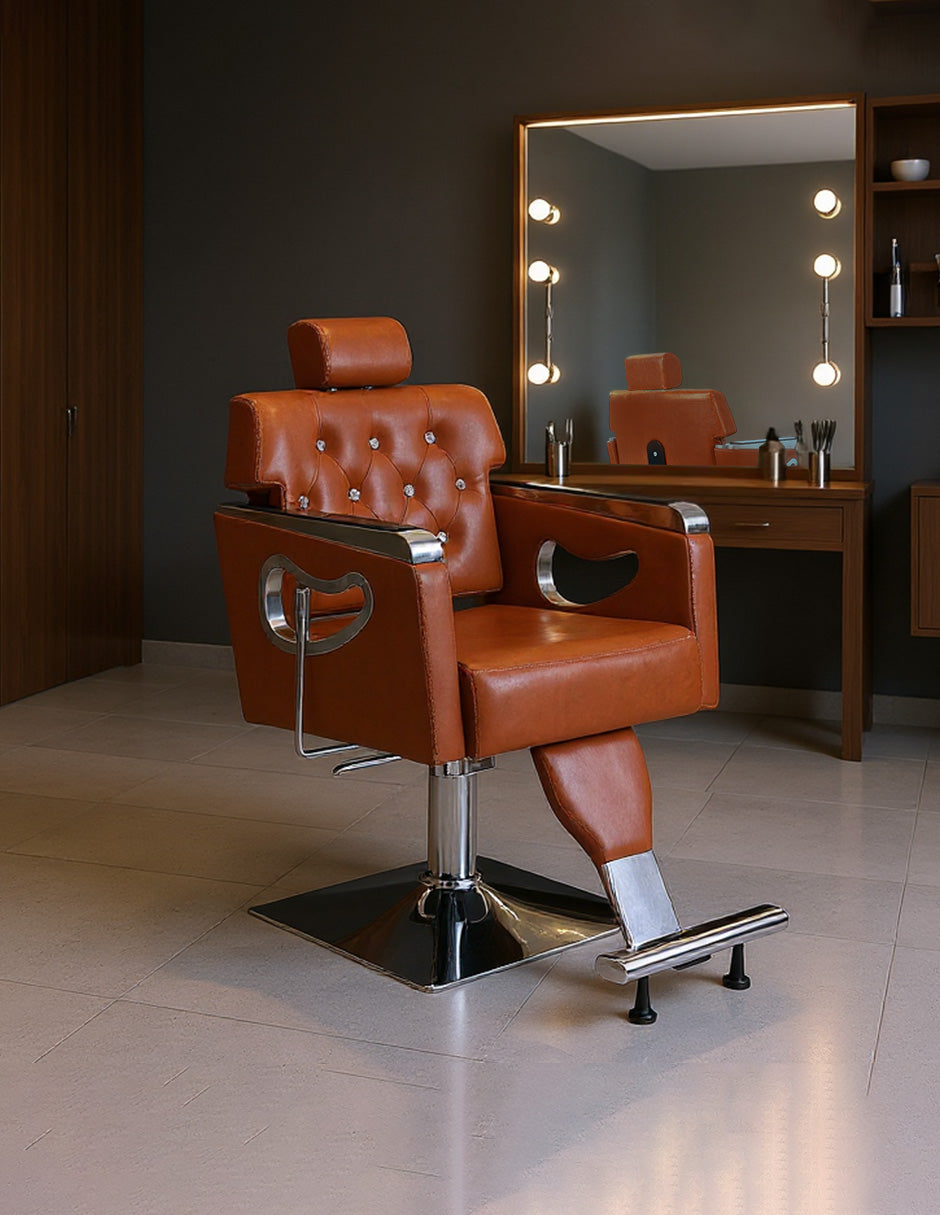 Sillón de Barbería Sorano Café Vintage