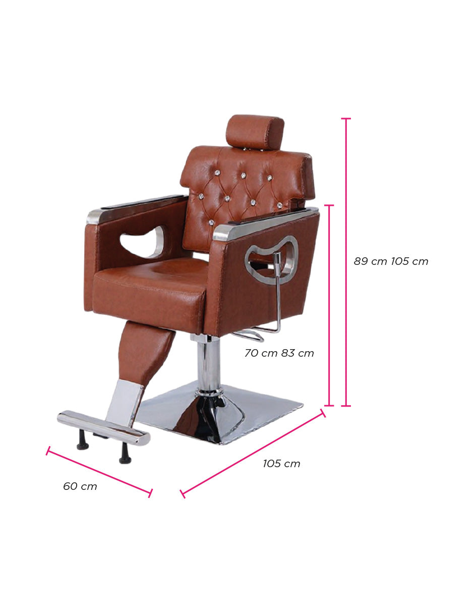 Sillón de Barbería Sorano Café Vintage